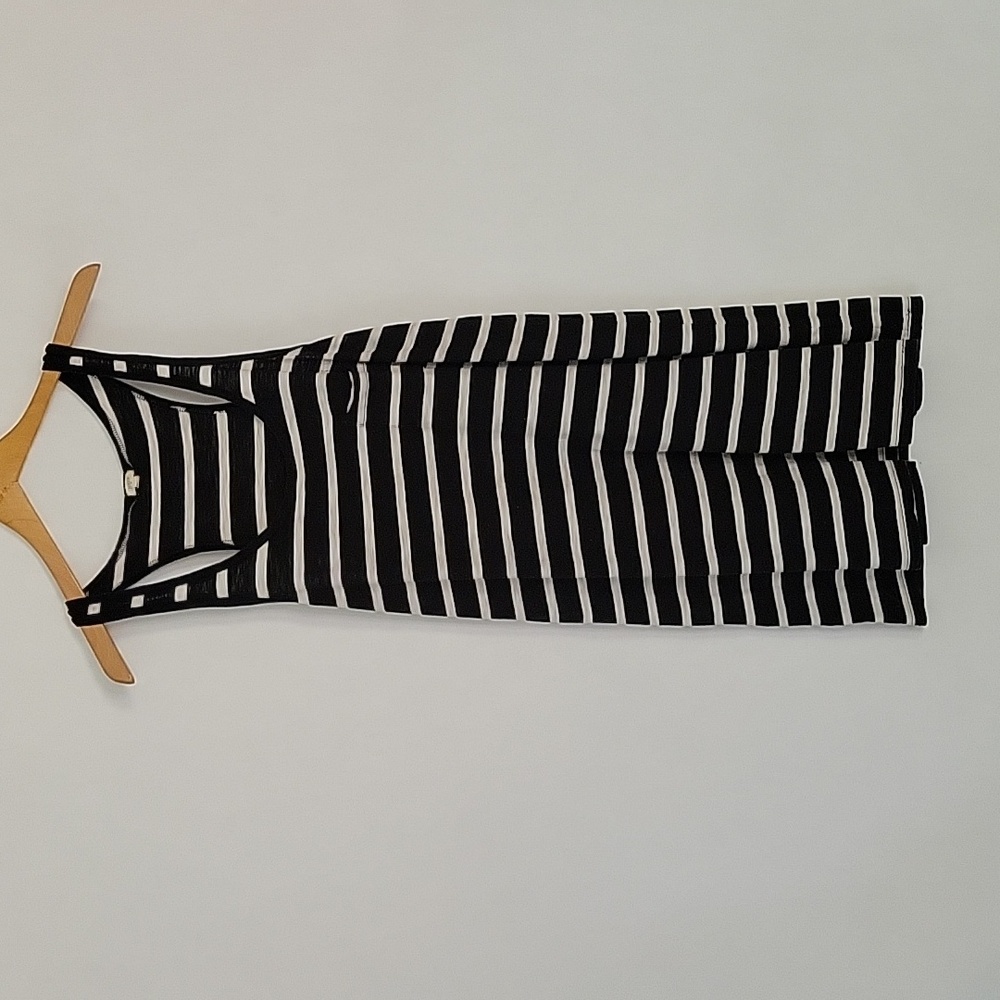 J. Crew Black and White Striped  Tank Dress sz S